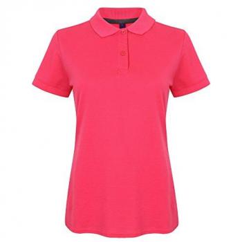Micro‑Fine Henbury Polo Shirt – Women's 2XL, Fuchsia