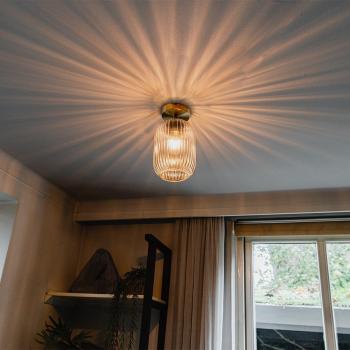 QAZQA Smart Ceiling Fixture A60, Brass, with Wi‑Fi – Banci
