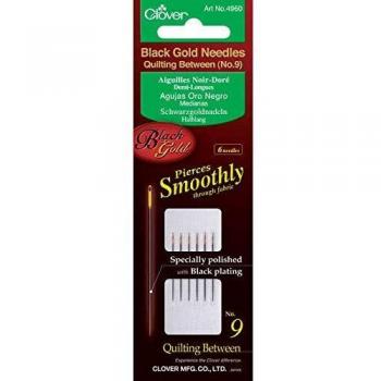 Clover 4960 Black Gold Quilting Betweens Needles-Size 9 6/Pkg