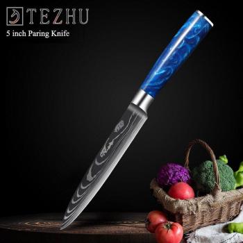 Couteau Santoku 8 pouces pour légumes et viande en acier Damas