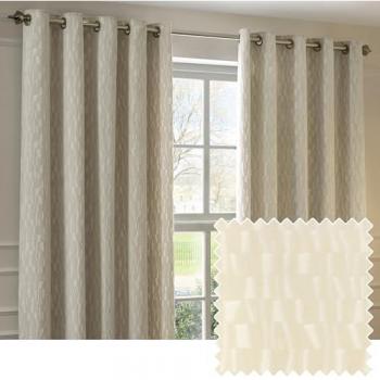 Paoletti Manhattan Velvet White Curtain Set – 168 × 183 cm (Unisex)