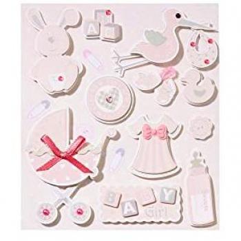 HobbyFun Baby Girl II Sticker, 3D, 13 Stück