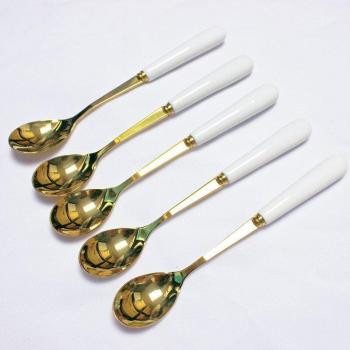 Marbled Ceramic Golden Dinnerware Set