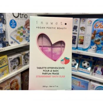 Inuwet Tablette de Bain Effervescente Fraise Framboise 200 Grammes