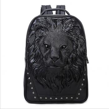 Men's Large Capacity PU Backpack with Zipper