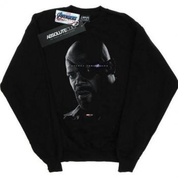 Damen‑Sweatshirt Marvel Nick Fury Avengers Endgame XXL Schwarz – Avenge The Fallen