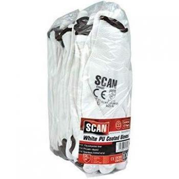 Scan White PU Coated Gloves