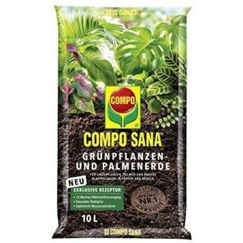 COMPO SANA Terre de culture pour plantes vertes et palmiers (10 litres)
