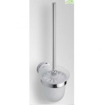 Support de brosse de toilette Sapho X-Round, verre dépoli/chrome XR303