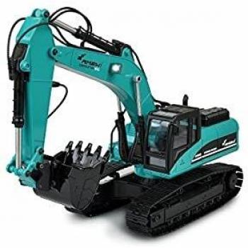 Escavatore RC G704E in metallo pieno 1:14 a benzina con motore potente, modello funzionante RTR