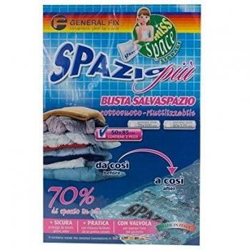 GENERAL FIX Busta Salvaspazio 50X85 Confezione 2 Pz Sottovuoto Riutilizzabile