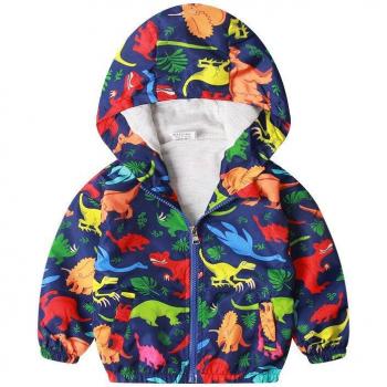 Ropa de lluvia para pequeños, abrigo delgado con estampado de dinosaurios, para niños de 1 a 7 años