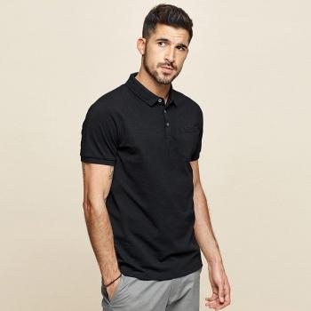 Camisa KUEGOU de algodón con bolsillo y diseño moderno