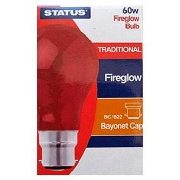 STATUS FIREGLOW Effect 60W Clear Classic BC B22 Light Bulbs