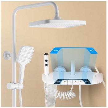 Columna Ducha Pared Led: Control Térmico y Manual