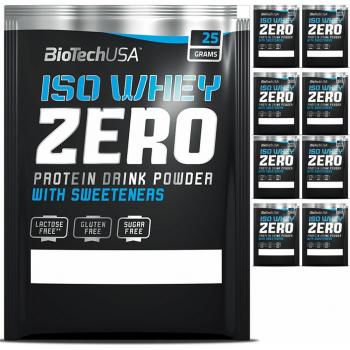 Lot de 50 portions de protéine sans lactose Iso Whey Zero – Chocolat Blanc – 25 g (Biotech USA)
