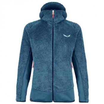 Pile con cappuccio Salewa Tognazza blu scuro donna