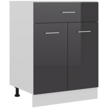 Armadio Cassetto Grigio Lucido 60x46x81,5 cm