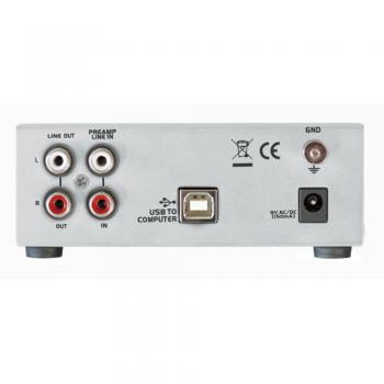 Dynavox UPR‑2.0 Phonoreceiver – MM‑Plattenspieler, USB‑USB, silber