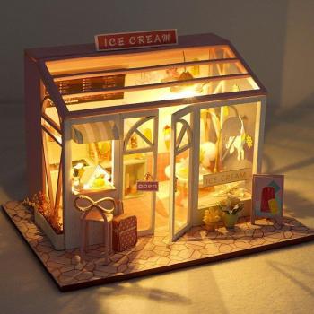 Casa de muñecas tienda de belleza para niños