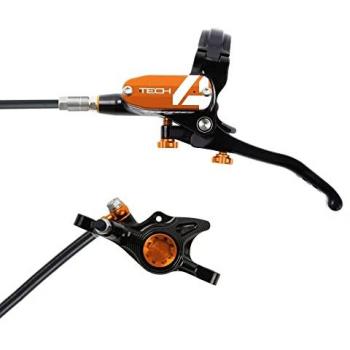 Hope tech4 x2 freno a disco posteriore tubo standard nero arancione