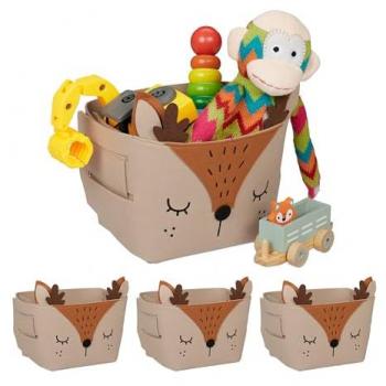 Brown Felt Storage Baskets for Children