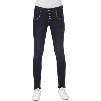 Pantaloni Shalwar Jean con zip, tasca, blu, bianco 31 in stile multicolore