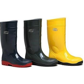 Bottes industrielles en PVC, doublure coton, protection anti-rapant