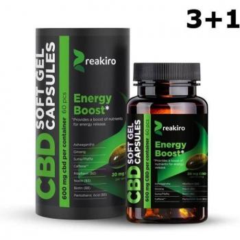 Reakiro PowerBoost CBD Full Spectrum, 4-Pack of 60 × 600 mg