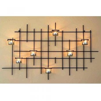 Portacandele da parete in metallo 83 cm XXL