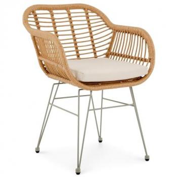 Chaise de terrasse PARAMO, imitation rotin