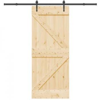 Porta de Madeira de Pinho 85x210 cm para Correr