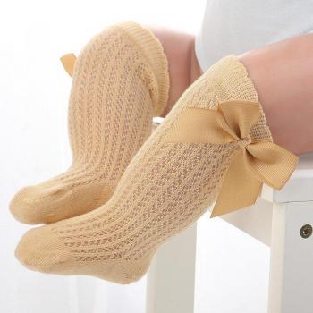 Calzado de ballet infantil, calcetines largos hasta la rodilla, con lazo grande, 10 pares