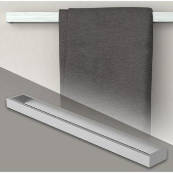 Porta Salviette Ml‑design 60 cm Argento (Supporto a Parete Senza Foratura)