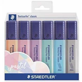 Staedtler Textsurfer Assorted Pastel Highlighters, Pack of 6