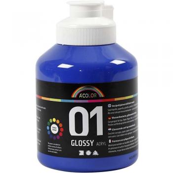 A-Color Acrylic Paint 01 Blue Glossy 500 ml