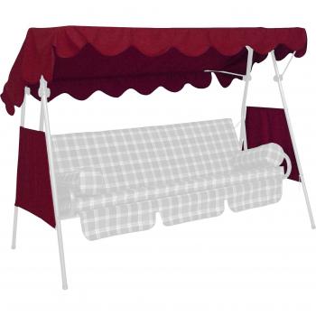 Tetto del dondolo Angerer 200 x 120 cm qualità Swingtex bordò