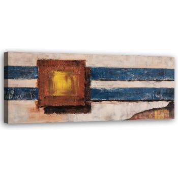 Cuadro Moderno Abstracto 90x30 en Marrón