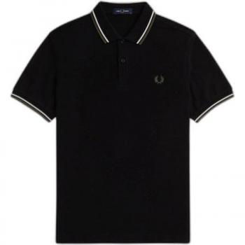 Fred Perry Black Twin Tipped Polo