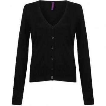 Leggero Cardigan a V Henbury Nera per Donna