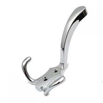 Five‑Piece Triple Coat Hook Kit – Chrome, Retro Design