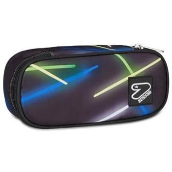 Astuccio Ovale Zip Round Plus Grs Seven Sideglass Nero con Inserto Colorato – Ideale per studenti