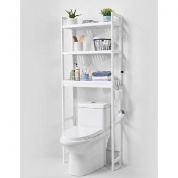 Étagère Lavabo Vevor – Meuble Réglable sur Toilettes, 3 Plateformes