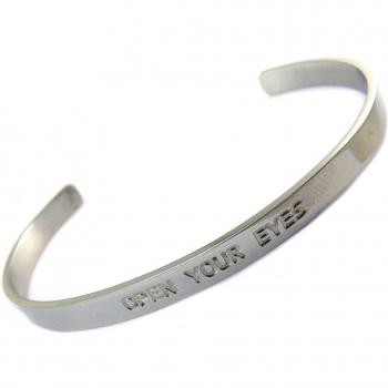 7bis Bracelet 'Open Your Eyes' en Acier