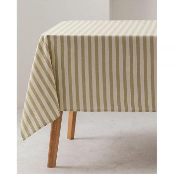 Mantel impermeable rayas anchas de algodón orgánico