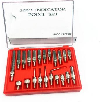 Indicador de Dial de Precisión 0‑10 mm, Juego de 22, Acero Inoxidable