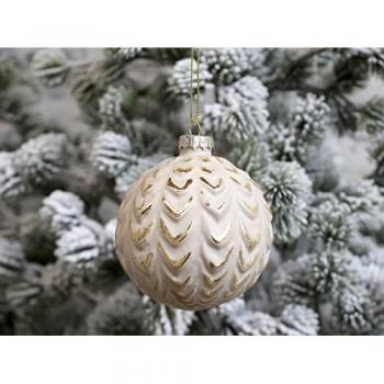 Goldmuster Weihnachtskugel Fleche, Ø 8 cm, antique puder