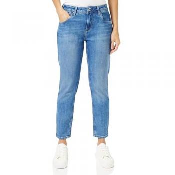 Pepe Jean Violet Droit Tapered Hauteur Haute
