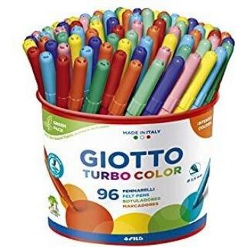 Ensemble de 96 feutres Turbo Color Giotto avec pointe moyenne 2,8mm