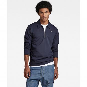 Hombre G‑Star Raw Sudadera Polo Half Zip, Corte Recto, Neutro